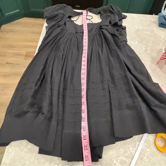 Free People Black Mini Ruffle Dress Size S - Picture 8 of 9